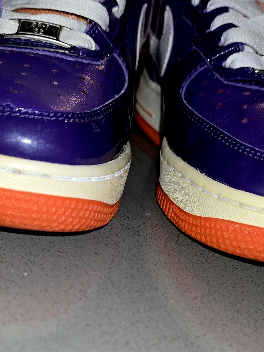 Nike Air Force 1 07 Club Purple Patent Leather Womens Size 7 2009 Rare 315115-51 - Picture 12 of 13